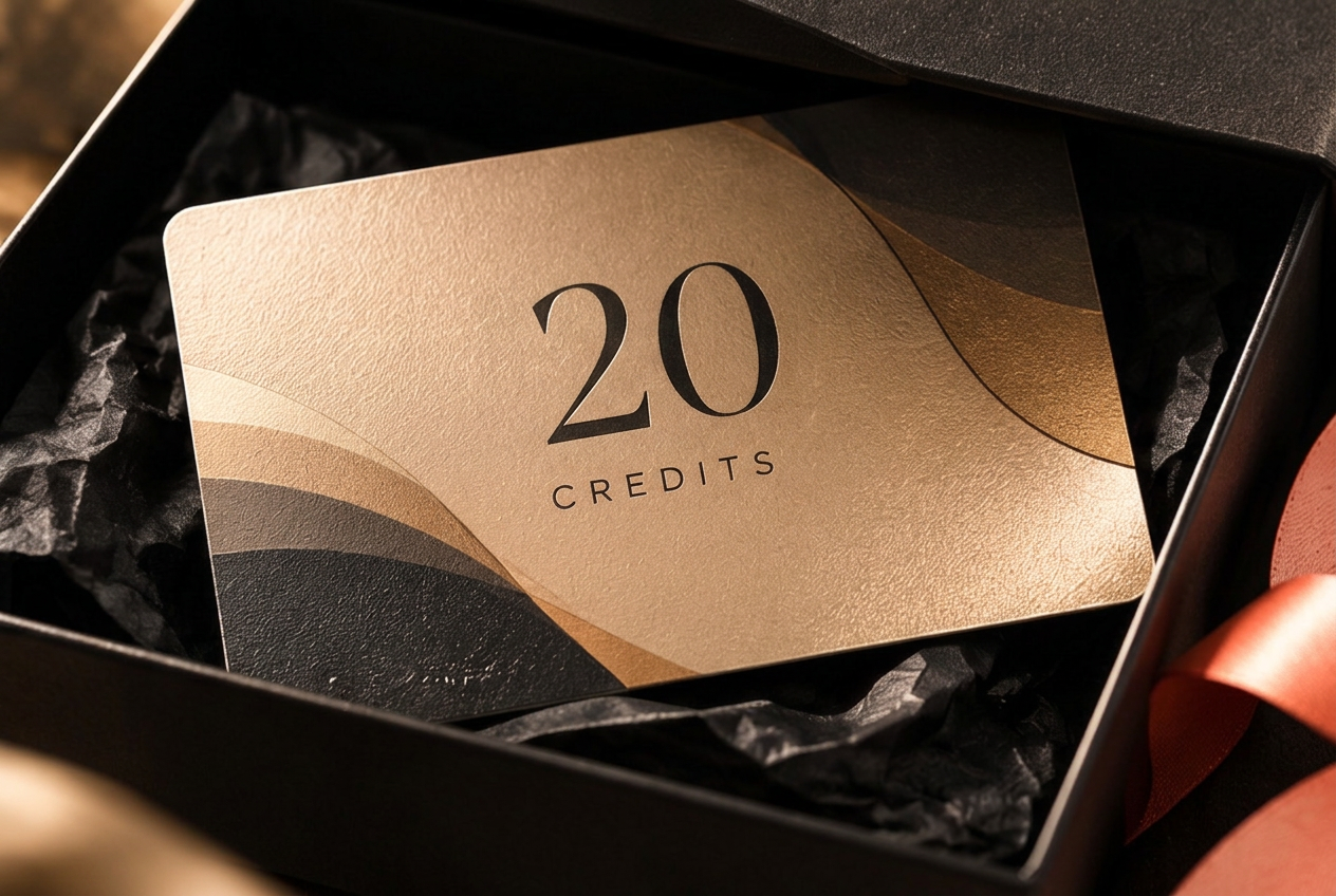The Ultimate Growth Gift black and coral digital gift card in a coral velvet presentation box with ribbon